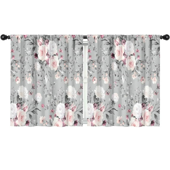 Blackout Kids Curtains,Pioneer Flower Floral Print Pattern Childrens Insulated Curtains Set Of 2,Bedroom Essentials,Toddler Room Decor 52"x63"
