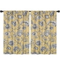 thumbnail image 1 of Blackout Kids Curtains,Pioneer Flower Floral Print Pattern Childrens Insulated Curtains Set Of 2,Bedroom Essentials,Toddler Room Decor 52"x84", 1 of 5
