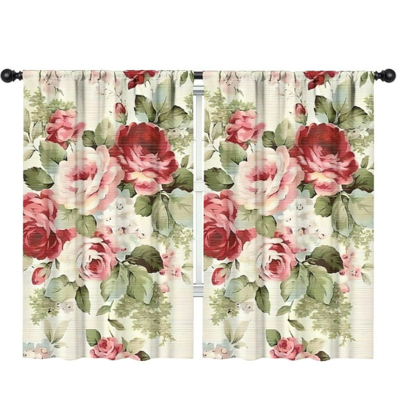 Blackout Kids Curtains,Pioneer Flower Floral Print Pattern Childrens Insulated Curtains Set Of 2,Bedroom Essentials,Toddler Room Decor 52"x84"