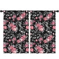 thumbnail image 1 of Blackout Kids Curtains,Pioneer Flower Floral Print Pattern Childrens Insulated Curtains Set Of 2,Bedroom Essentials,Toddler Room Decor 52"x84", 1 of 5