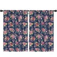 thumbnail image 1 of Blackout Kids Curtains,Pioneer Flower Floral Print Pattern Childrens Insulated Curtains Set Of 2,Bedroom Essentials,Toddler Room Decor 52"x84", 1 of 5