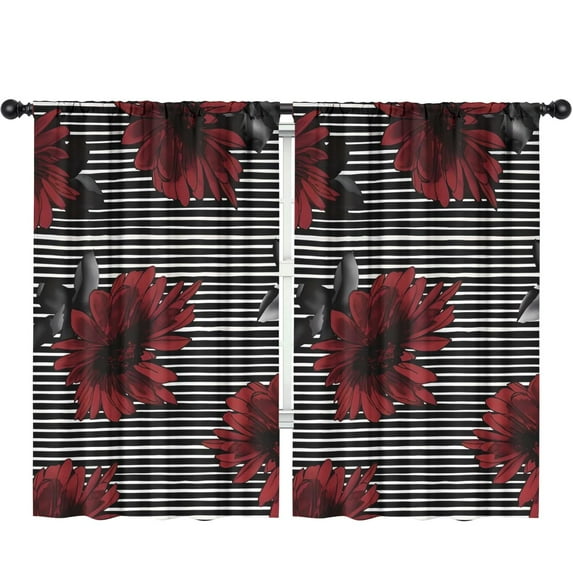 Blackout Kids Curtains,Pioneer Flower Floral Print Pattern Childrens Insulated Curtains Set Of 2,Bedroom Essentials,Toddler Room Decor 52"x84"