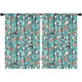thumbnail image 1 of Blackout Kids Curtains,Pitbull Dog and Flower Floral Childrens Insulated Curtains Set Of 2,Bedroom Essentials,Toddler Room Decor 42x63in(106x160cm), 1 of 4