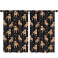 thumbnail image 1 of Blackout Kids Curtains,Pitbull Dog and Footprint Childrens Insulated Curtains Set Of 2,Bedroom Essentials,Toddler Room Decor 52x84in(132x213cm), 1 of 4