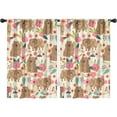 thumbnail image 1 of Blackout Kids Curtains,Pomeranian Dogs and Flowers Childrens Insulated Curtains Set Of 2,Bedroom Essentials,Toddler Room Decor 42x63in(106x160cm), 1 of 4
