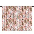 thumbnail image 1 of Blackout Kids Curtains,Poodle Dog and Flower Floral Childrens Insulated Curtains Set Of 2,Bedroom Essentials,Toddler Room Decor 52x84in(132x213cm), 1 of 4