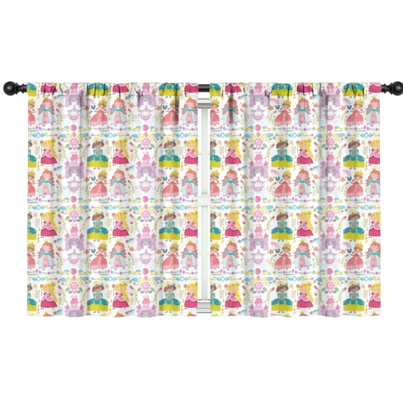 Blackout Kids Curtains,Princess Magic Pattern Childrens Insulated Curtains Set Of 2,Bedroom Essentials,Toddler Room Decor 42"x54"