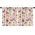 thumbnail image 1 of Blackout Kids Curtains,Pug Dogs with Flowers Childrens Insulated Curtains Set Of 2,Bedroom Essentials,Toddler Room Decor 52x63in(132x160cm), 1 of 4