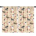 thumbnail image 1 of Blackout Kids Curtains,Pugs and Flowers Childrens Insulated Curtains Set Of 2,Bedroom Essentials,Toddler Room Decor 52x84in(132x213cm), 1 of 4