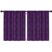 Blackout Kids Curtains,Purple Black Ornament Eye Pattern Childrens Insulated Curtains Set Of 2,Bedroom Essentials,Toddler Room Decor 42"x54"