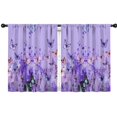 thumbnail image 1 of Blackout Kids Curtains,Purple Butterfly Flower Pattern Childrens Insulated Curtains Set Of 2,Bedroom Essentials,Toddler Room Decor 42"x54", 1 of 5