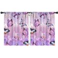 thumbnail image 1 of Blackout Kids Curtains,Purple Butterfly Pattern Childrens Insulated Curtains Set Of 2,Bedroom Essentials,Toddler Room Decor 42"x54", 1 of 5