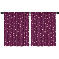 Blackout Kids Curtains,Purple Christmas Star Pattern Childrens Insulated Curtains Set Of 2,Bedroom Essentials,Toddler Room Decor 42"x54"