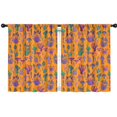 thumbnail image 1 of Blackout Kids Curtains,Purple Green Mushroom Plant Orange Pattern Childrens Insulated Curtains Set Of 2,Bedroom Essentials,Toddler Room Decor 42"x54", 1 of 5