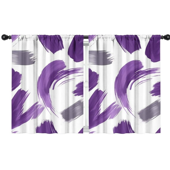 Blackout Kids Curtains,Purple and Grey Abstract Art Artwork Childrens Insulated Curtains Set Of 2,Bedroom Essentials,Toddler Room Decor 42x54in(106x137cm)