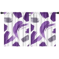 Blackout Kids Curtains,Purple and Grey Abstract Art Artwork Childrens Insulated Curtains Set Of 2,Bedroom Essentials,Toddler Room Decor 42x54in(106x137cm)