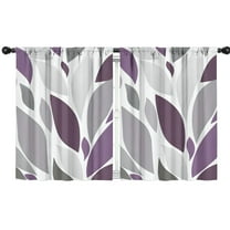 Blackout Kids Curtains,Purple Leaf Pattern Childrens Insulated Curtains Set Of 2,Bedroom Essentials,Toddler Room Decor 42x54in(106x137cm)