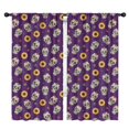 thumbnail image 1 of Blackout Kids Curtains,Purple Skull Sunflower Pattern Childrens Insulated Curtains Set Of 2,Bedroom Essentials,Toddler Room Decor 42x84in(106x213cm), 1 of 5