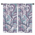 thumbnail image 1 of Blackout Kids Curtains,Purple and Teal Paisley and Floral Pattern Childrens Insulated Curtains Set Of 2,Bedroom Essentials,Toddler Room Decor 42x84in(106x213cm), 1 of 5