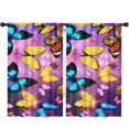 thumbnail image 1 of Blackout Kids Curtains,Purple Yellow Blue Butterfly Pattern Childrens Insulated Curtains Set Of 2,Bedroom Essentials,Toddler Room Decor 52"x84", 1 of 5
