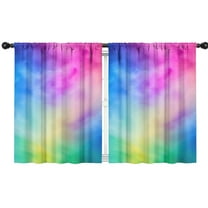 Blackout Kids Curtains,Rainbow Tie Dye Cloud Childrens Insulated Curtains Set Of 2,Bedroom Essentials,Toddler Room Decor 42"x54"