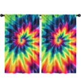 thumbnail image 1 of Blackout Kids Curtains,Rainbow Tie Dye Mandala Pattern Childrens Insulated Curtains Set Of 2,Bedroom Essentials,Toddler Room Decor 52"x84", 1 of 5
