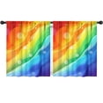 thumbnail image 1 of Blackout Kids Curtains,Rainbow Tie Dye Wave Pattern Childrens Insulated Curtains Set Of 2,Bedroom Essentials,Toddler Room Decor 52"x63", 1 of 5