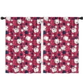 thumbnail image 1 of Blackout Kids Curtains,Red Baseballs and Stars Pattern Childrens Insulated Curtains Set Of 2,Bedroom Essentials,Toddler Room Decor 42"x63", 1 of 5