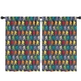 thumbnail image 1 of Blackout Kids Curtains,Red Bigfoot Pattern Childrens Insulated Curtains Set Of 2,Bedroom Essentials,Toddler Room Decor 42x63in(106x160cm), 1 of 5