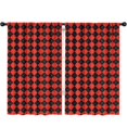 thumbnail image 1 of Blackout Kids Curtains,Red Black Checkerboard Checkered Pattern Childrens Insulated Curtains Set Of 2,Bedroom Essentials,Toddler Room Decor 52"x84", 1 of 5