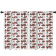 thumbnail image 1 of Blackout Kids Curtains,Red Christmas Farm and Truck Pattern Childrens Insulated Curtains Set Of 2,Bedroom Essentials,Toddler Room Decor 42"x63", 1 of 5