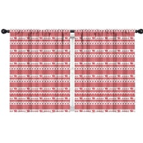 Blackout Kids Curtains,Red Christmas Striped Pattern (2) Childrens Insulated Curtains Set Of 2,Bedroom Essentials,Toddler Room Decor 42"x54"