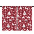 thumbnail image 1 of Blackout Kids Curtains,Red Christmas Tree and Deer Pattern Childrens Insulated Curtains Set Of 2,Bedroom Essentials,Toddler Room Decor 52"x84", 1 of 5