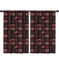thumbnail image 1 of Blackout Kids Curtains,Red Controllers Games Icons Black Pattern Childrens Insulated Curtains Set Of 2,Bedroom Essentials,Toddler Room Decor 52"x84", 1 of 5