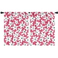thumbnail image 1 of Blackout Kids Curtains,Red Daisy Flower Green Centers Pattern Childrens Insulated Curtains Set Of 2,Bedroom Essentials,Toddler Room Decor 42"x54", 1 of 5