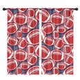 thumbnail image 1 of Blackout Kids Curtains,Red Footballs on Blue Pattern Childrens Insulated Curtains Set Of 2,Bedroom Essentials,Toddler Room Decor 42"x84", 1 of 5
