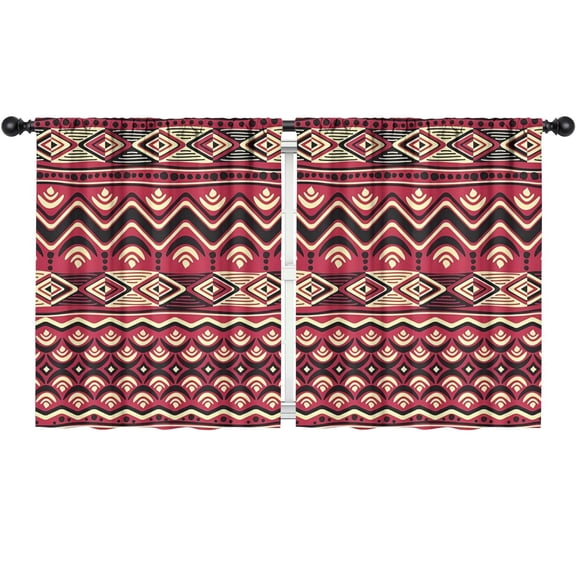 Blackout Kids Curtains,Boho Bohemia Geometric Line Art Childrens Insulated Curtains Set Of 2,Bedroom Essentials,Toddler Room Decor 52"x63"(132x160cm)