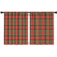 thumbnail image 1 of Blackout Kids Curtains,Red Green Checkerboard Checkered Pattern Childrens Insulated Curtains Set Of 2,Bedroom Essentials,Toddler Room Decor 42"x54", 1 of 5