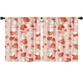 thumbnail image 1 of Blackout Kids Curtains,Red Strawberry Plants Fruit Cat Flower Pink Pattern Childrens Insulated Curtains Set Of 2,Bedroom Essentials,Toddler Room Decor 52"x63", 1 of 5