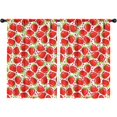 thumbnail image 1 of Blackout Kids Curtains,Red Strawberry Plants Fruit Childrens Insulated Curtains Set Of 2,Bedroom Essentials,Toddler Room Decor 42x63in(106x160cm), 1 of 4
