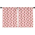 thumbnail image 1 of Blackout Kids Curtains,Red Strawberry Plants Fruit Pink Pattern Childrens Insulated Curtains Set Of 2,Bedroom Essentials,Toddler Room Decor 42"x54", 1 of 5
