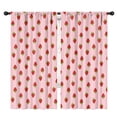 thumbnail image 1 of Blackout Kids Curtains,Red Strawberry Plants Fruit Pink Pattern Childrens Insulated Curtains Set Of 2,Bedroom Essentials,Toddler Room Decor 42"x84", 1 of 5