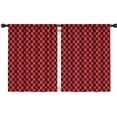thumbnail image 1 of Blackout Kids Curtains,Red and Black Checkerboard Pattern Childrens Insulated Curtains Set Of 2,Bedroom Essentials,Toddler Room Decor 42"x54", 1 of 5