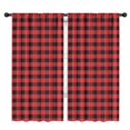 thumbnail image 1 of Blackout Kids Curtains,Red and Black Checkered Childrens Insulated Curtains Set Of 2,Bedroom Essentials,Toddler Room Decor 42"x84"(106x213cm), 1 of 4