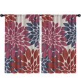 thumbnail image 1 of Blackout Kids Curtains,Red and Blue Floral Pattern Childrens Insulated Curtains Set Of 2,Bedroom Essentials,Toddler Room Decor 52x84in(132x213cm), 1 of 5