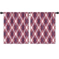 thumbnail image 1 of Blackout Kids Curtains,Red and Blue Star Argyle Pattern Childrens Insulated Curtains Set Of 2,Bedroom Essentials,Toddler Room Decor 52"x63", 1 of 5