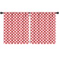 thumbnail image 1 of Blackout Kids Curtains,Red and White Checkered Pattern Childrens Insulated Curtains Set Of 2,Bedroom Essentials,Toddler Room Decor 52"x63", 1 of 5