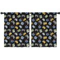 thumbnail image 1 of Blackout Kids Curtains,Retro Consoles Games Icons Black Pattern Childrens Insulated Curtains Set Of 2,Bedroom Essentials,Toddler Room Decor 42"x54", 1 of 5