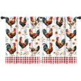 thumbnail image 1 of Blackout Kids Curtains,Rooster and Orange Flowers Pattern Childrens Insulated Curtains Set Of 2,Bedroom Essentials,Toddler Room Decor 42x54in(106x137cm), 1 of 4