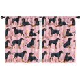 thumbnail image 1 of Blackout Kids Curtains,Rottweiler Dogs with Flowers Childrens Insulated Curtains Set Of 2,Bedroom Essentials,Toddler Room Decor 42x54in(106x137cm), 1 of 4
